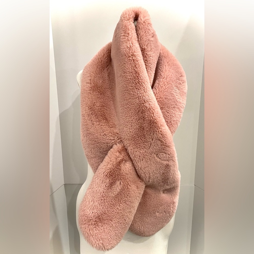 ASOS Faux Fur Light Pink Scarf